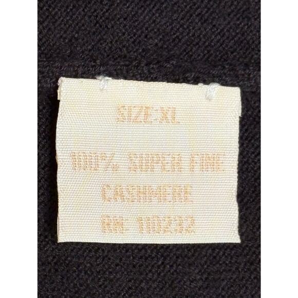 Naeem Khan NWT Brown Cashmere V-Neck Sweater Black Floral Applique XL - Picture 11 of 11